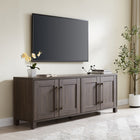 Hudson&Canal - Meuble TV Chabot pour téléviseurs jusqu'à 75" - Alder Brown-Fabriqué à partir de matériaux MDF robustes dans une finition artisanale en aulne brun