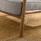 Modway - Charlie Boucle Tapis Fauteuil - Taupe-Cadre en caoutchouc