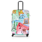 TUCCI Italy - J’aime Paris Art 3 pièces valise à bagages-Coque rigide en polycarbonate léger - Matériau de valise flexible, durable et résistant aux chocs qui maintient votre sac de voyage solide mais ultra-léger pour faciliter le levage et respecter la conformité avec les avions
