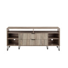 Manhattan Comfort - Meuble TV moderne DUMBO 62,99 po - Gris Rustique-Meuble TV de style milieu du siècle pour salon