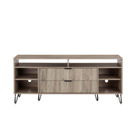Manhattan Comfort - Meuble TV moderne DUMBO 62,99 po - Gris Rustique-Meuble TV de style milieu du siècle pour salon