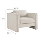 Modway - Visible Tissu Fauteuil - Ivoire-Tissu tissé en bruyère