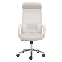 Zuo - Jett High Back Chaise de bureau - Gris pâle-Maille respirante favorisant circulation de l’air et confort prolongé