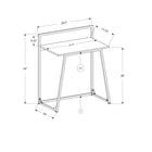 Monarch Specialties - 7111 Bureau 30 po L - Juvenile Noir/Metal Noir-Dimensions du produit: 29,5 po L x 17,75 po P x 34 po H (28 po H jusqu'au dessus du bureau)
