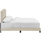 Modway - Amelia Tissu rembourré Lit King, Beige-Sommier requis (non inclus)