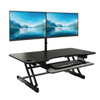 Rocelco - Support de bureau réglable de 45 po avec support pour double écran-Le plateau pour clavier ADR45 mesure 28,7" de large x 9,6" de profondeur