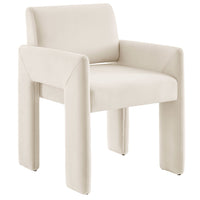 Modway - Daven Cuir végane Fauteuil à manger in Albâtre-Fauteuil polyvalent pour salle à manger