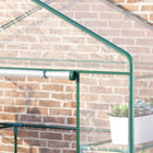 Outsunny - Serre mini à 3 niveaux avec 4 étagères - porte à enrouler et housse résistante aux intempéries - vert-La housse en plastique protège les plantes tout en laissant passer la lumière essentielle  
