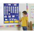 Learning Resources - Tableau à pochettes, calendrier et température-Comprend les chiffres, jours, mois, années, fêtes, célébrations, saisons et conditions météorologiques