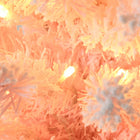 HOMCOM - Sapin de Noël artificiel floqué de neige de 6 pi avec lumière - rose-Conception de section pour une installation rapide  
