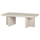 Hudson&Canal - Table basse rectangulaire Dimitra 44"L - Blanc aulne-Le plateau de table a une capacité de poids de 60 lb