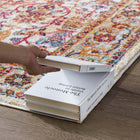 Modway - Entourage Jessa Treillis floraux vintage vieillis Tapis de 5 pi l x 8 pi L - Ivoire Bleu Orange Jaune Rouge-Polypropylène 100% Frise