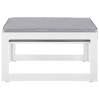 Modway - Fortuna Terrasse extérieure Ottoman in Gris blanc-Coussin en polyester lavable à la machine