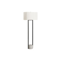 Monarch Specialties - Luminaire - 62 po H Lampadaire - Métal Noir - Abat-Jour Ivoire / Crème - Contemporain-Lampadaire élégant et moderne de 62 pouces de haut avec une base en métal noir étonnante et un abat-jour élégant en tissu ivoire pour illuminer un salon, un bureau ou une chambre à coucher