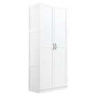 Manhattan Comfort - Hopkins 59,22 po Ensemble Moderne 2 Pièces Armoire de Rangement à 14 Étagères - Blanc-Garantie limitée du fabricant de 30 jours