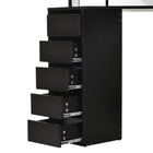 HOMCOM - Coiffeuse d'angle avec miroir - 43,7 po L x 22,1 po l x 55,6 po H - noir-Couleur : Noir 