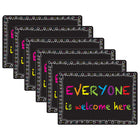 Ashley Productions - Smart Poly Tapis de souris pour ordinateur - 8" x 10" - Tout le monde est le bienvenu ici - Boucle de craie - Paquet de 6-Commencez votre journée du bon pied avec ces accessoires élégants et fonctionnels qui arborent des citations inspirantes et des expressions positives.