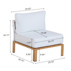 Manhattan Comfort - Ensemble de conversation de patio moderne Vine 4 pièces - Crème - Lot de 4-La table présente un design en marbre ajoutant une élégance saisissante à tout espace