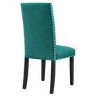 Modway - Parcel Restauration Tissu rembourré Fauteuil d’appoint - Sarcelle-Chaise à manger contemporaine