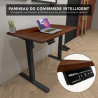 Mount-It! - Bureau électrique compact avec plateau de 40 pouces, noisette/noir-Panneau de commande numérique convivial avec 2 réglages mémorisables pour vos hauteurs préférées en position assise et debout