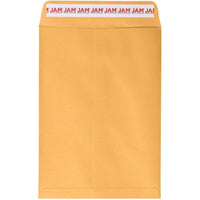 Jam Paper - Enveloppes recyclées Open End avec fermeture autocollante, 7 1/2 po H x 10 1/2 po l, Kraft Manille brun, Paquet de 100-Couleur : Kraft Manille marron