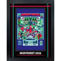 Monterrey 2026 FIFA World Cup - Photoglass encadre - 20" x 26"-Affiche officielle de ville hote FIFA Coupe du Monde 2026