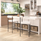 Zuo - Livorno Tabouret de comptoir - Ivory - Ensemble de 2-Dimensions: 20,5 po L x 16,1 po L x 36,2 po H