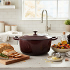 JS Gourmet - Casserole 5,5 Qt – Rouge bordeaux-Va au four
