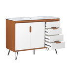 Modway - Energize 48" Vanette de salle de bain - Blanc cerise-Construction en MDF et panneau de particules