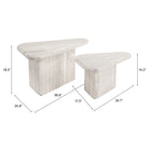 Zuo - Navidic Table basse - Bois blanchi à la chaux - Ensemble de 2-Garantie limitée de 3 ans