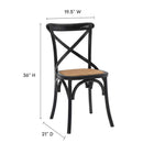 Modway - Gear Restauration Fauteuil d’appoint - Noir-Cadre en bois d’orme revêtu
