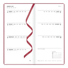 Letts of London - 2027 Agenda hebdomadaire mince Woodland - 5-7/8" x 3-1/8"- Rose - Mutlilingue-Couverture semi-flexible, douce au toucher, avec motif embossé
