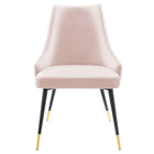 Modway - Adorn Touffe Performance Velvet Fauteuil d’appoint de salle à manger - Rose-Capacité du poids de la chaise : 300 lbs.