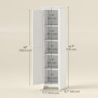 HOMCOM - Armoire de cuisine garde-manger 67 po avec porte de grange - blanc-Style ferme avec porte de grange qui complète toute décoration de cuisine 