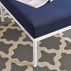 Modway - Harmony Sunbrella Terrasse extérieure Aluminium Ottoman in Marine-Cadre en aluminium revêtu en poudre