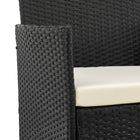 Manhattan Comfort - Ensemble de conversation moderne Imperia pour patio, 4 personnes, avec table basse - Noir et crème - Ensemble de 4-Assemblage à domicile requis Tout le matériel inclus