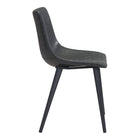 Zuo - Daniel Chaise de salle à manger - Noir vintage - Ensemble de 2-Garantie limitée de 3 ans