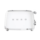 SMEG - Grille-pain 4 tranches 4x4 - blanc-6 niveaux de grillage différents pour de meilleurs résultats ; fonction de décongélation ; fonction de réchauffage ; fonction bagel pour griller uniquement un côté de la tranche.