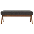 Modway - Lyra 47" Tissu tapis Banc - Gris foncé-Assemblée requise