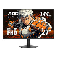 AOC - Moniteur de jeu 27" TFT FHD IPS 144 Hz - 27G50F-LCD TFT à matrice active 27", rétroéclairage DEL, panneau IPS, format 16:9