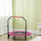 Soozier - Trampoline repliable 40" pour adultes - Rose-Peut se plier deux fois, permettant de gagner de la place lors du rangement