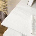 HOMCOM - Bureau d'ordinateur avec plateau clavier et tiroirs de rangement - 47,2 po L x 21,7 po l x 29,5 po H - blanc-Effet grain de bois apportant une touche naturelle à votre intérieur 