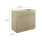 Modway - Render 36" Faux travertin Armoire de toilette de salle de bain (évier non inclus) - Travertin-Étagère de rangement réglable