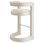 Modway - Winslow Performance Velvet Tabouret de bar - Alabaste-Entièrement assemblé