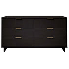 Manhattan Comfort - Granville commode moderne double large de 55,04 po - noir-Moderne-contemporain avec une touche de glamour - grande commode double pour chambre