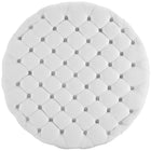 Modway - Amour Vinyle rembourré Ottoman - Blanc-Rembourrage en vinyle de qualité