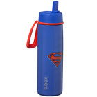 b.box - Boîte isotherme à couvercle rabattable - 690 ml - Superman-Couvercle rabattable pour boire librement avec paille en acier inoxydable