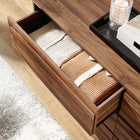 Modway - Bulwark 6 tiroirs Commode, Noyer-Stratifié à grain de bois
