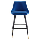 Modway - Adorn Performance Velvet Tabouret de bar - Marine-Livré entièrement assemblé