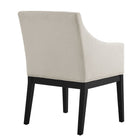 Modway - Alton Tissu tapis Fauteuil à manger - Noir de sel-Assemblée requise